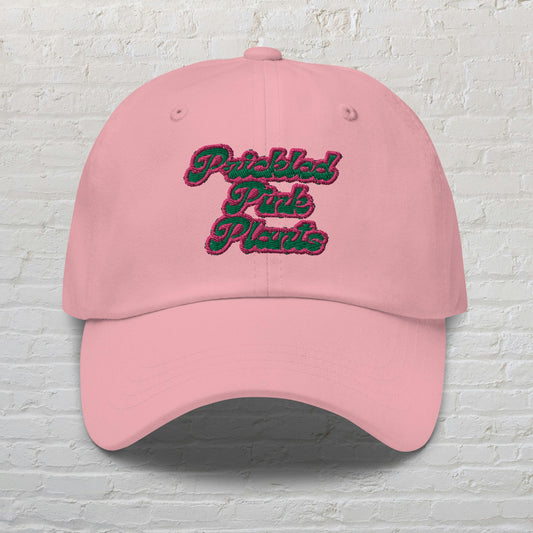 Prickled Pink Plants in Green Dad hat