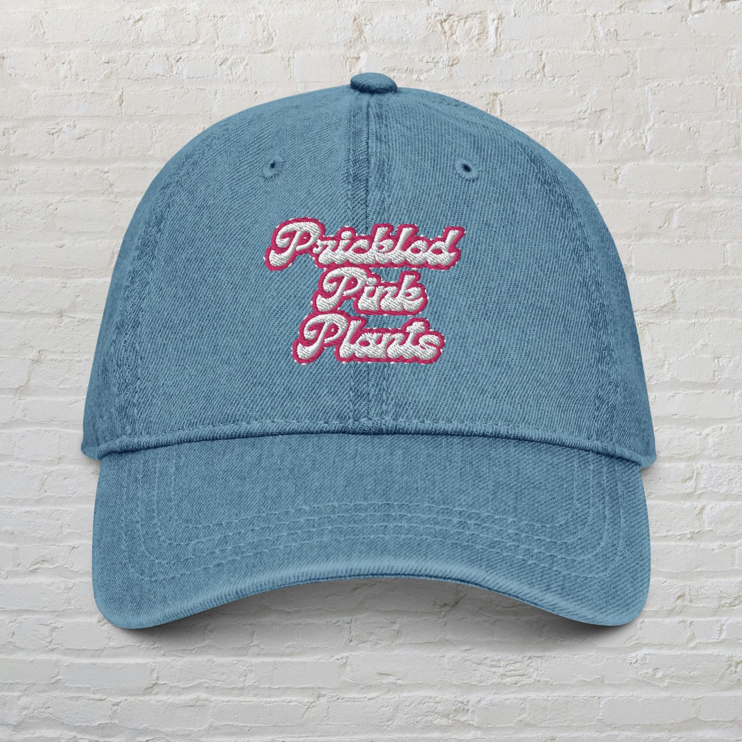 Prickled Pink Plants Denim Hat