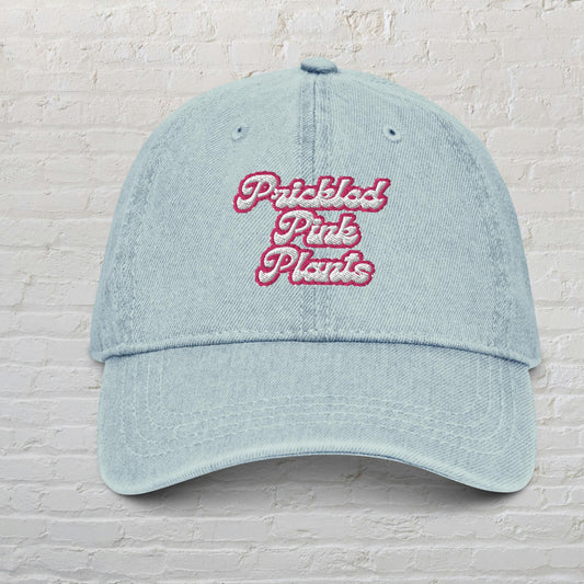 Prickled Pink Plants Denim Hat