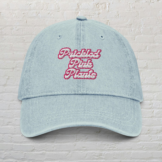 Prickled Pink Plants Denim Hat