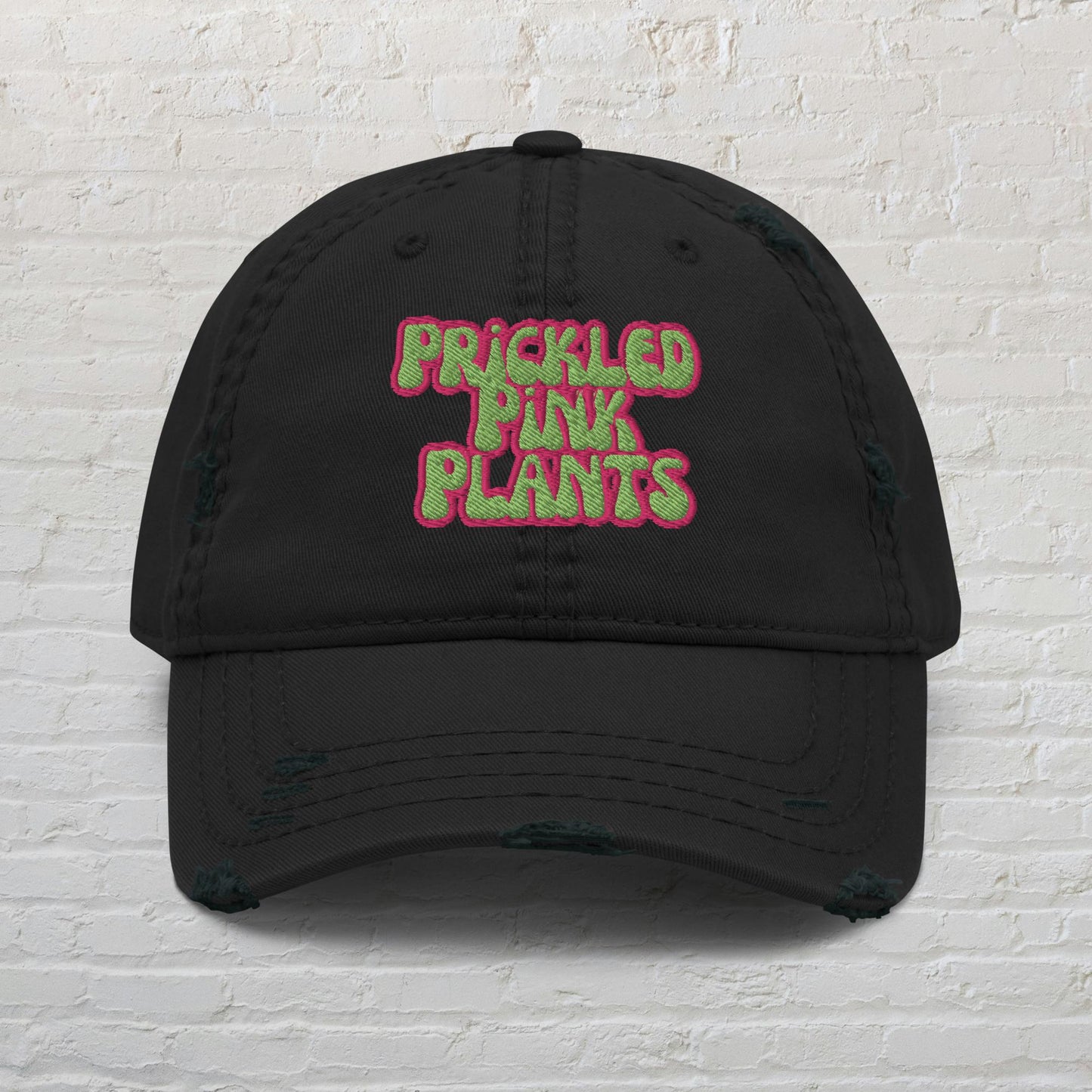 Prickled Pink Plants Distressed Dad Hat