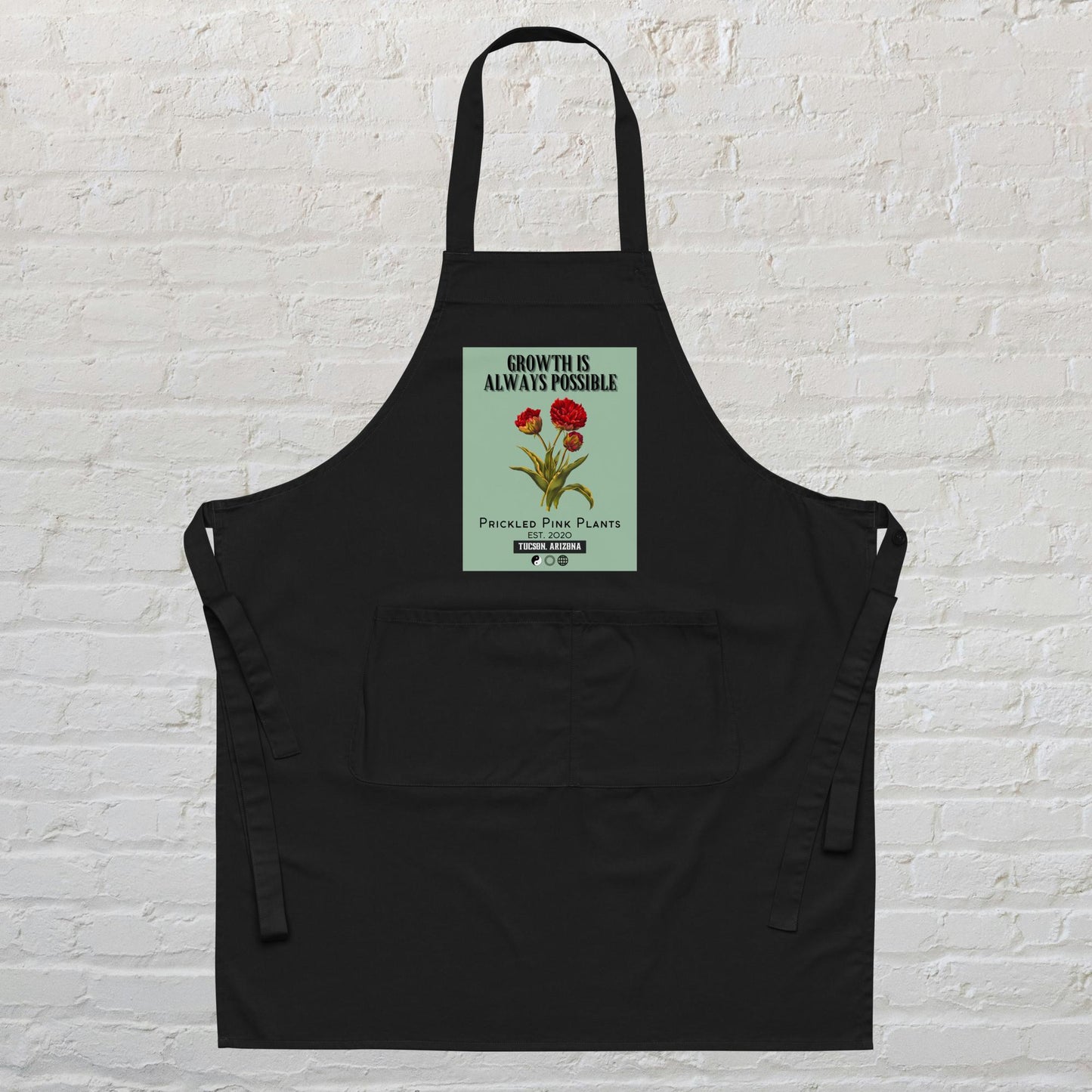 "Growth is Always Possible" Organic cotton apron