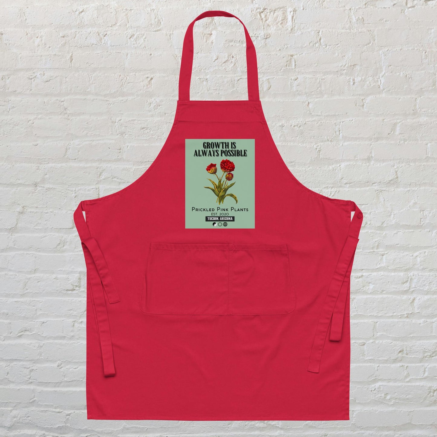 "Growth is Always Possible" Organic cotton apron