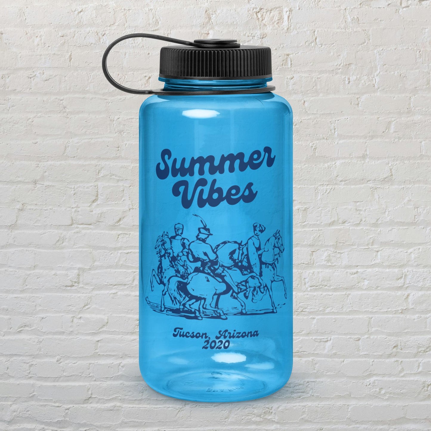 "Summer Vibes" Wide mouth plastic water bottle