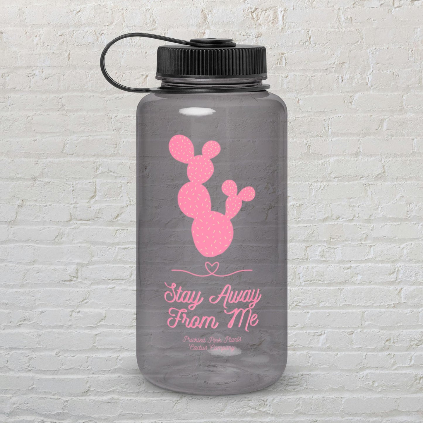 "Stay Away From Me" Wide mouth plastic water bottle