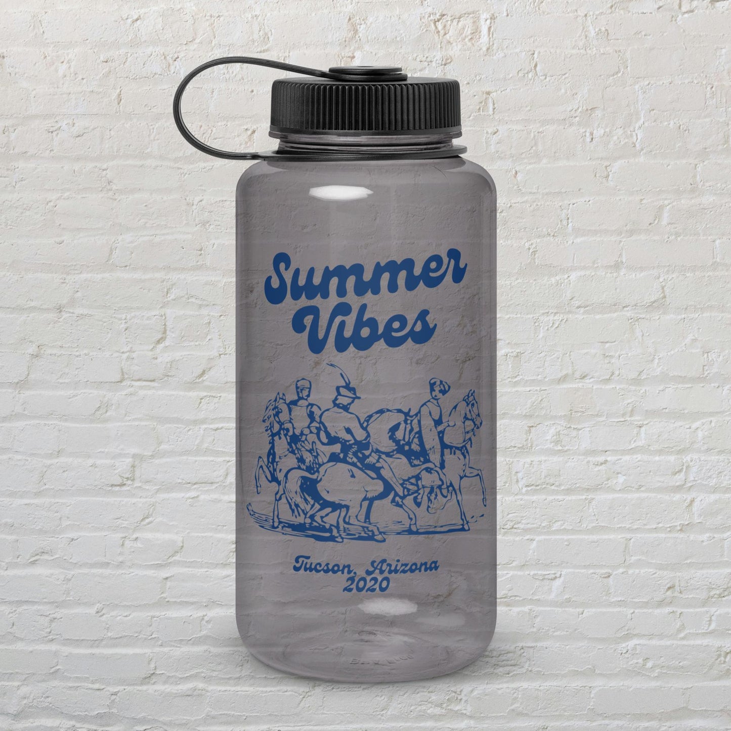 "Summer Vibes" Wide mouth plastic water bottle