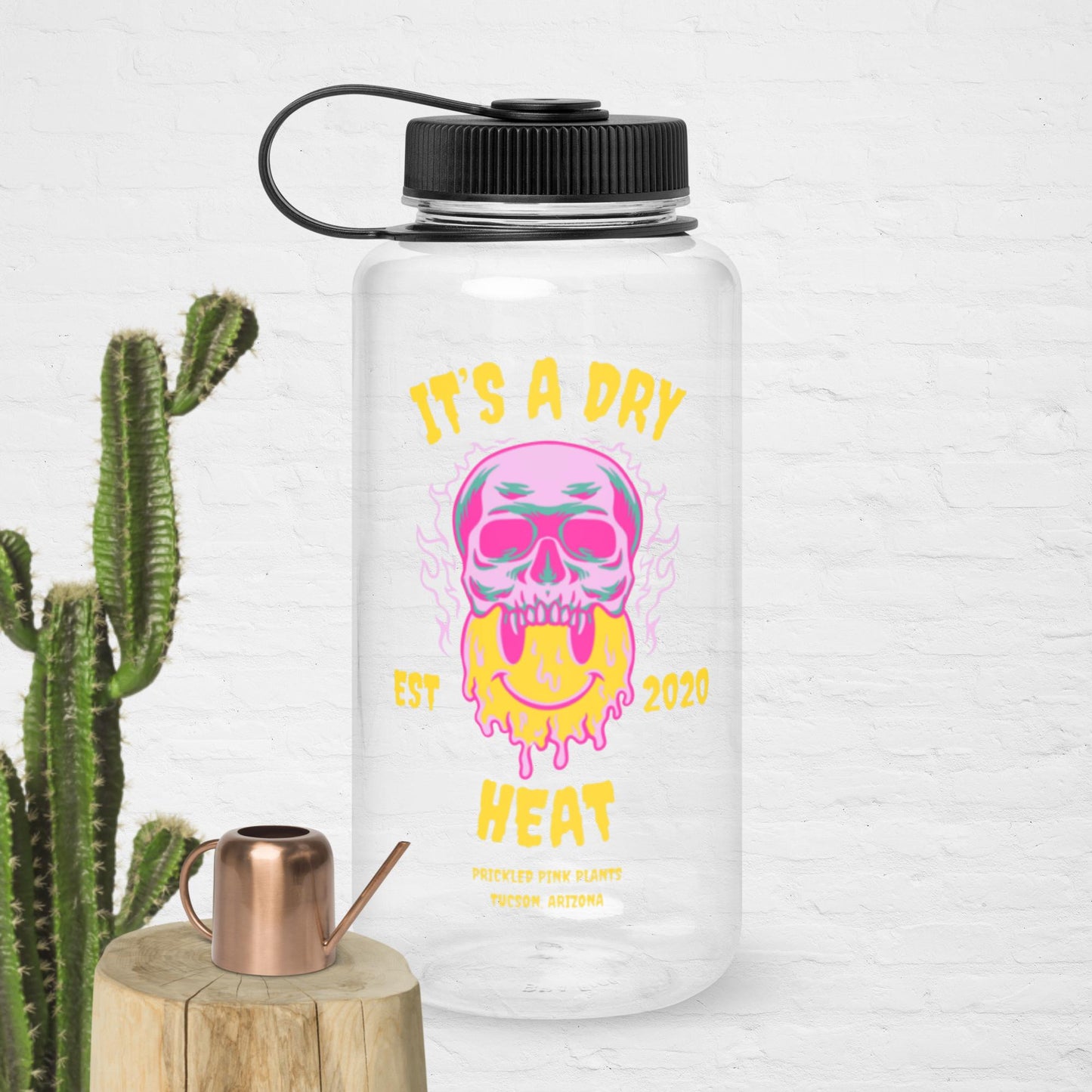 "It's a Dry Heat & I'm Melting" Wide mouth plastic water bottle