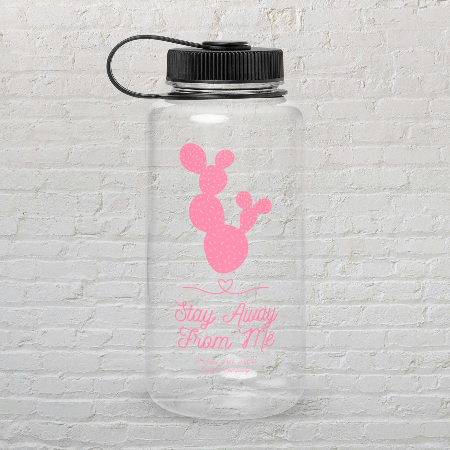 "Stay Away From Me" Wide mouth plastic water bottle