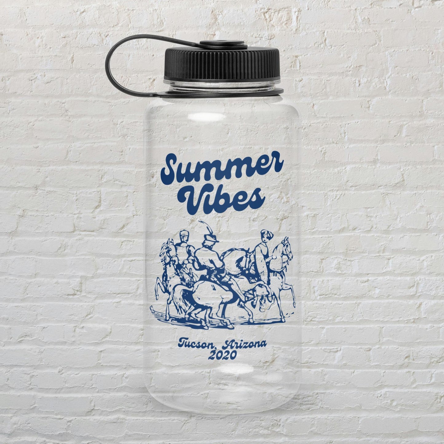 "Summer Vibes" Wide mouth plastic water bottle