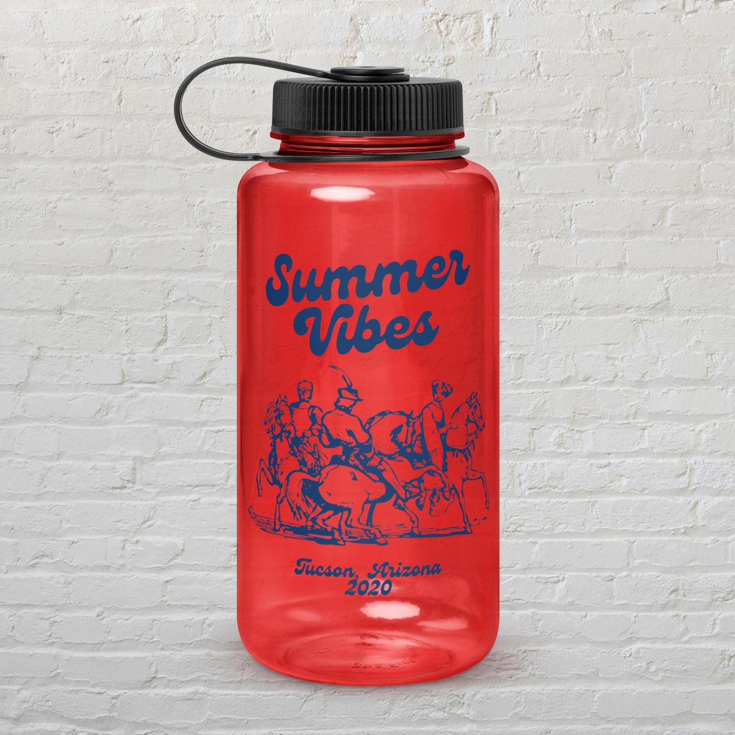 "Summer Vibes" Wide mouth plastic water bottle